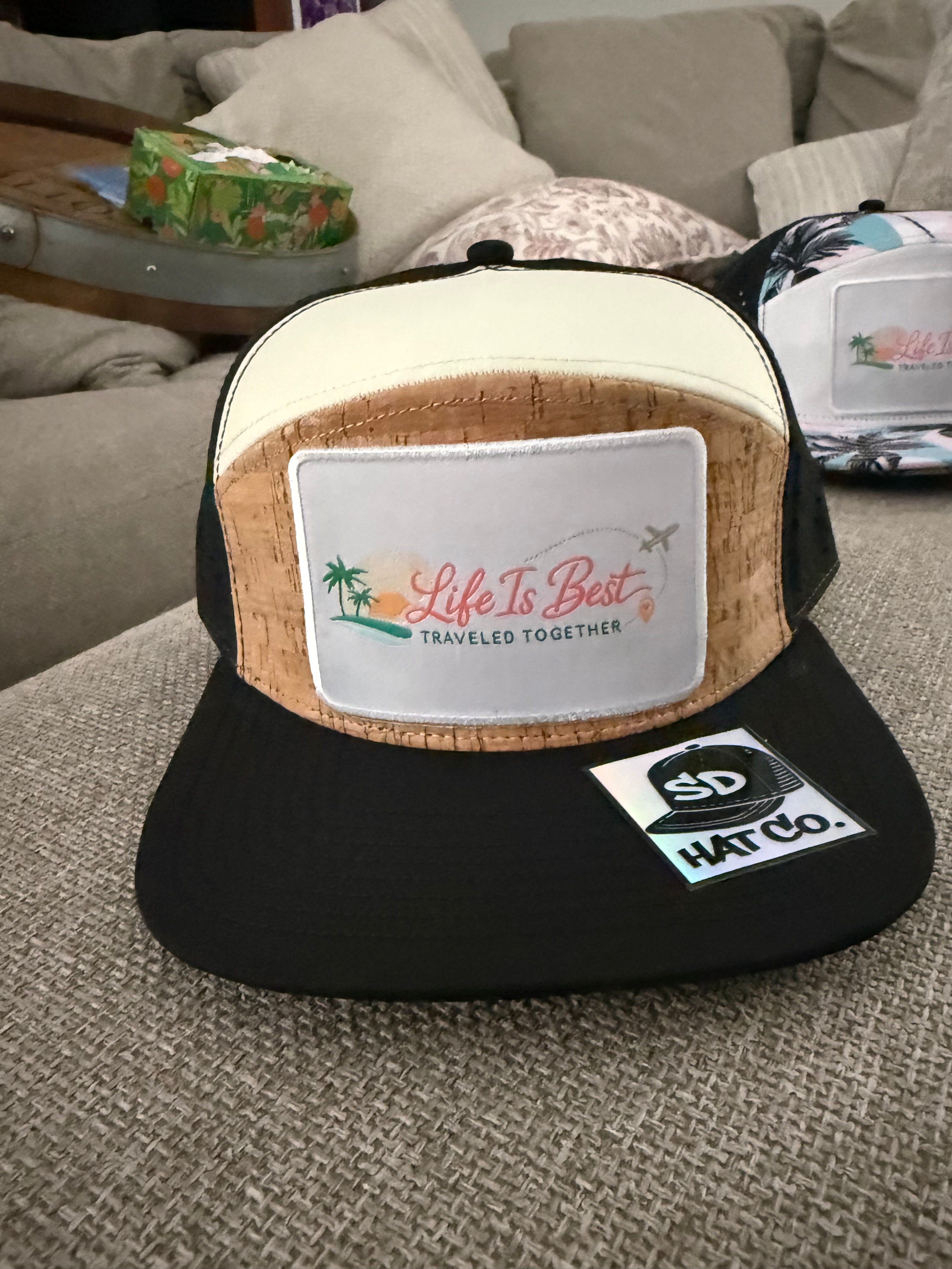 Black & Cream Cork SnapBack