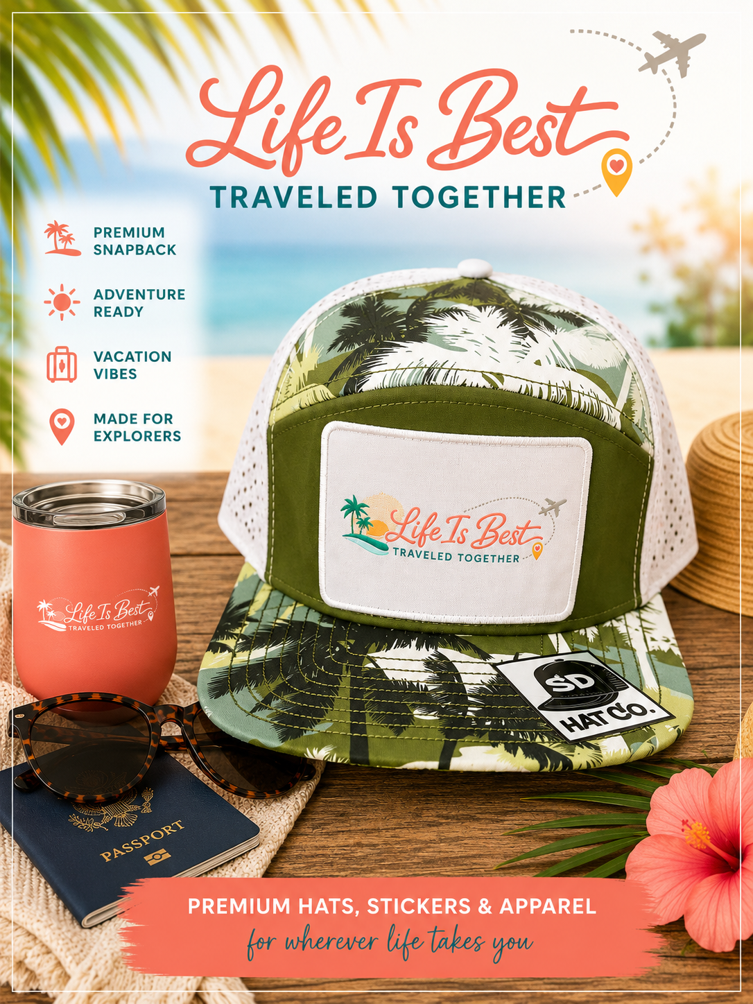 Green Palm Tree SnapBack