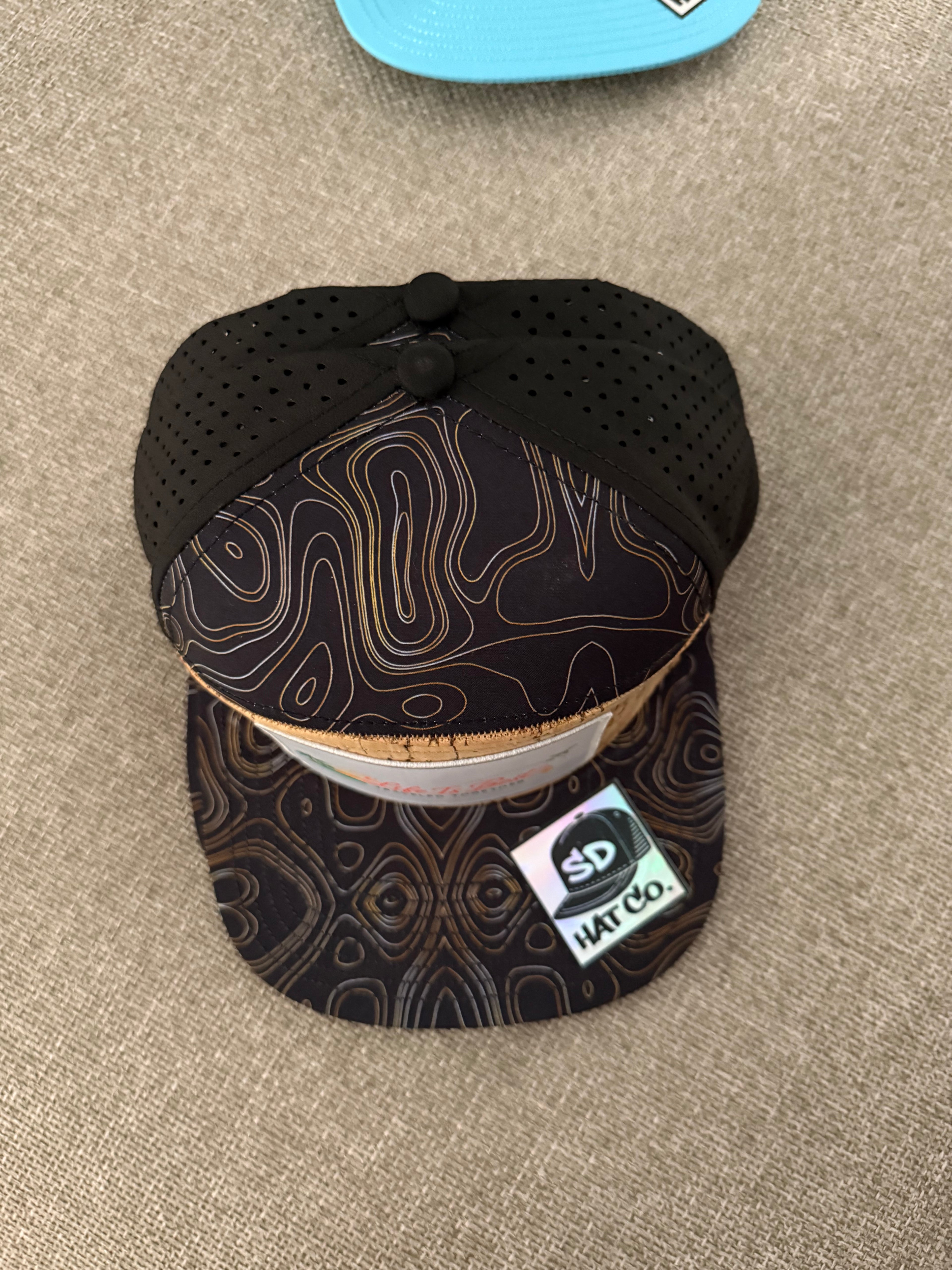 Geometric Cork Black SnapBack