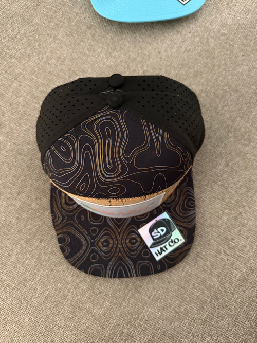 Geometric Cork Black SnapBack