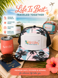 Pink & Turquoise Palm Tree SnapBack