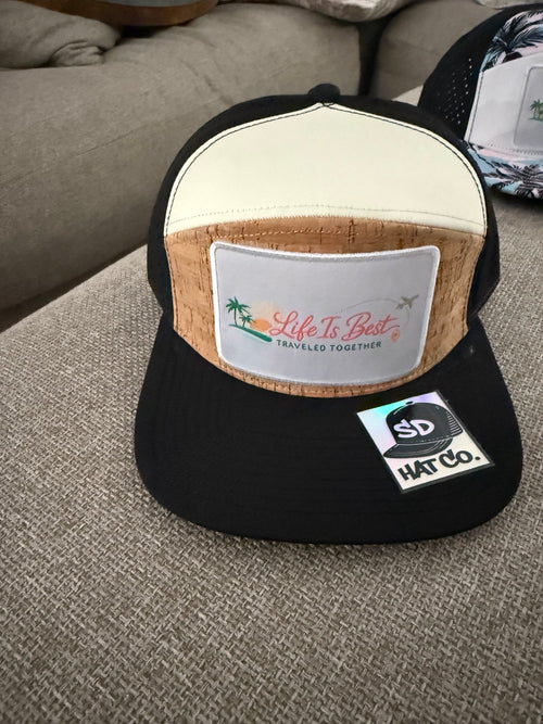 Black & Cream Cork SnapBack